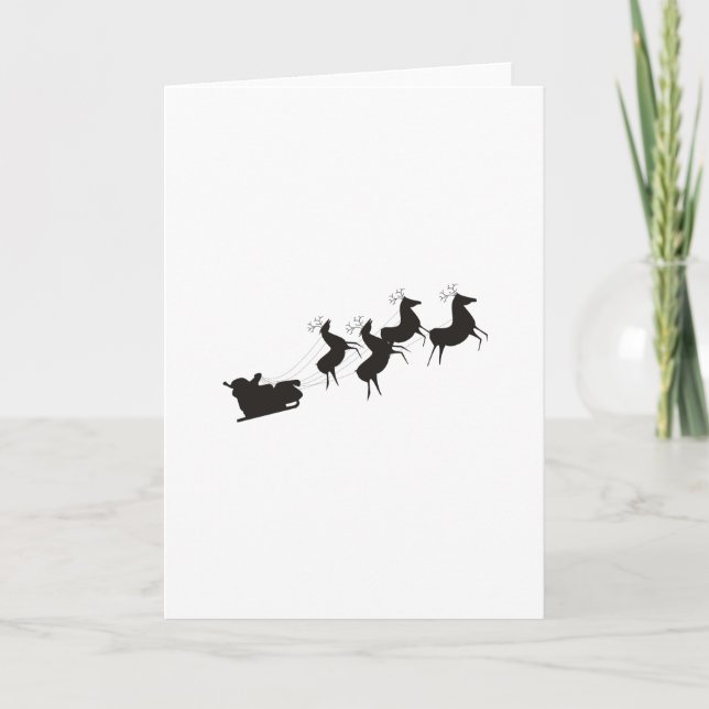 Enkel svart vit jul helgkort (Framsida)