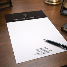 Enkel svart vit kors kontur Kyrka Pastor