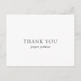 Enkel svart-vit minimalistisk modern design vykort