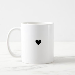Enkel svart, vit, modern, minimalistisk Chic Kaffemugg