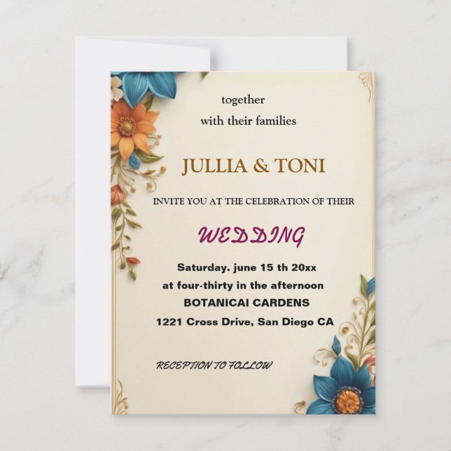 Enkel svart-vit överlagring foto bröllopsinbjudan inbjudningar (Framsida)