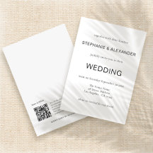 Enkel svart-vit QR-kod för bröllop