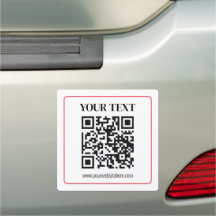 Enkel svart & vit QR-kod med röd ram