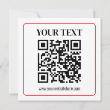 Enkel svart & vit QR-kod med röd ram