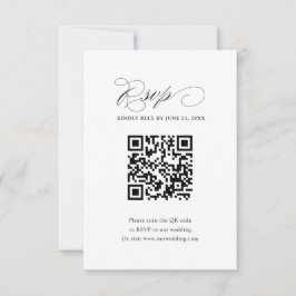 Enkel svart-vit QR-kod vigsel OSA Kort