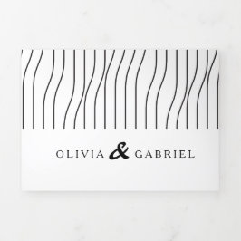 Enkel svart vit Snyggt bröllop