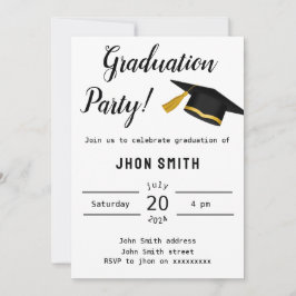 Enkel svart-vit typsnittsfoto  inbjudningar