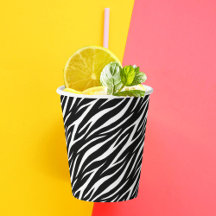 Enkel svart, vit Zebra tryck, modern Mönster