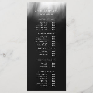 Enkel svartvit Abstrakt med minimalistisk Pris Meny