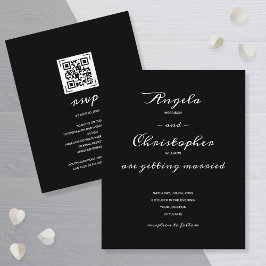 Enkel svartvit Bröllop i en enda budget