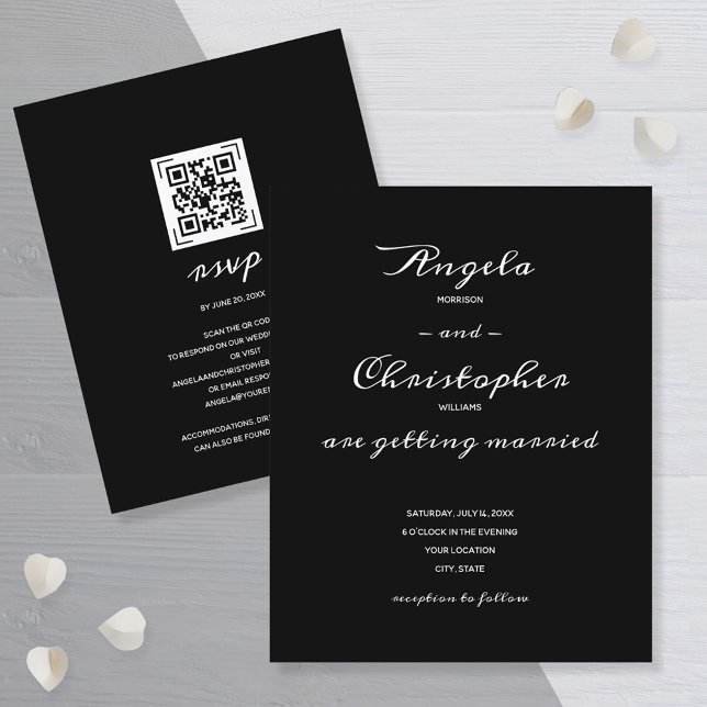 Enkel svartvit Bröllop i en enda budget (Skapare uppladdad)