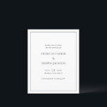 Enkel Svartvit budget Bröllop spara datum<br><div class="desc">Elegant bröllop sparar det datum som innehåller en enkel och klassisk design med traditionell serif typsnitt och en gräns som omger dina händelsedetaljer.</div>