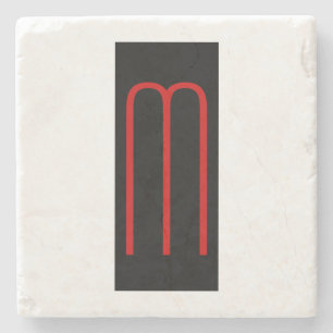 Enkel svartvit chic, Monogram svart vit slinga Stenunderlägg