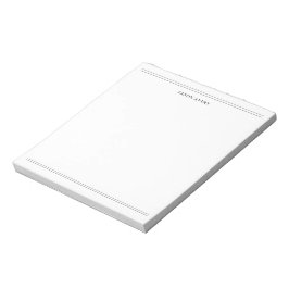 Enkel svartvit Dubbla Linjer Stationery Anteckningsblock