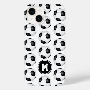 Enkel svartvit fotbollar med monogrammet