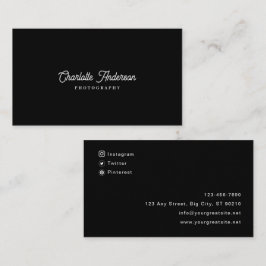 Enkel svartvit fotografi med anpassningsbar visitkort