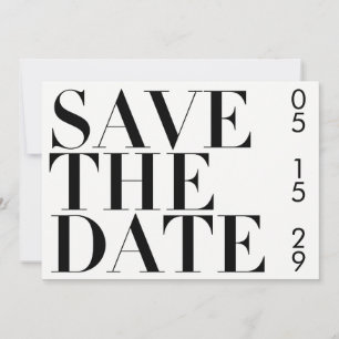 Enkel svartvit fototypografi Spara datumet