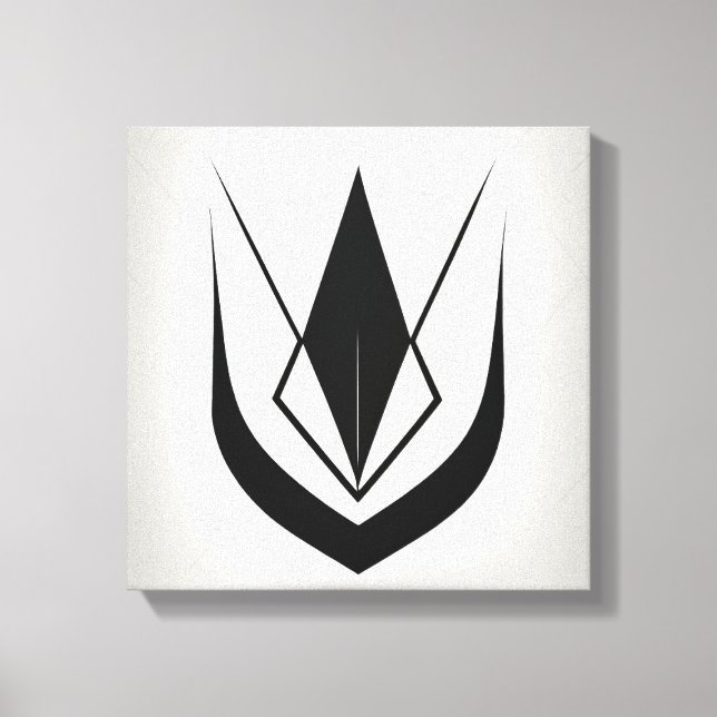 Enkel svartvit konst, stiliserad canvastryck (Framsida)