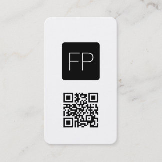 Enkel svartvit konsult Elegant, Monogram Visitkort