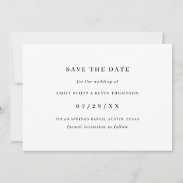 Enkel svartvit minimal spara datumet