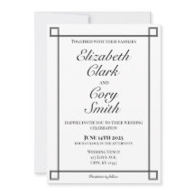 Enkel svartvit minimalistisk elegance Bröllop