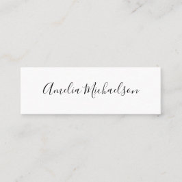 Enkel svartvit modern mini- visitkort