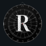 Enkel svartvit Monogram Darttavla<br><div class="desc">Detta är en enkel, modern monogramdesign för personligen. Den här snyggten är i svart och vitt med snyggt-typografi. Det är perfekt för en personlig mörkare/sport-spelgåva eller idealisk som gåva till dig själv. Lägg bara till det första brev genom att skriva in det i textrutan för att anpassa det. Om du...</div>