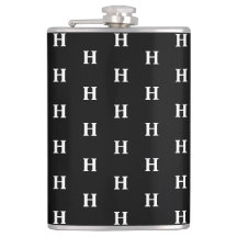 Enkel svartvit Monogrammed Elegant