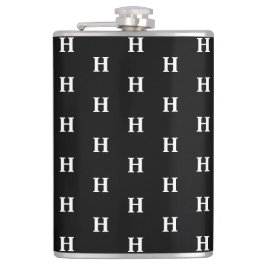 Enkel svartvit Monogrammed Elegant Fickplunta