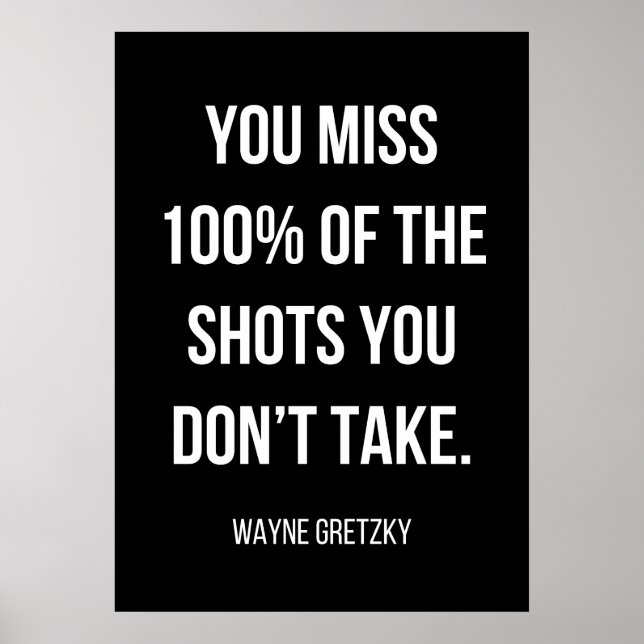 enkel svartvit motiveringsfull poster (Framsidan)