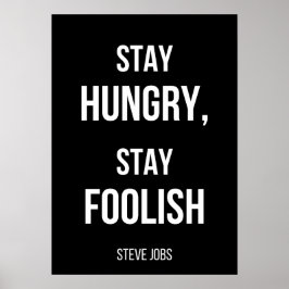 enkel svartvit motiveringsfull poster