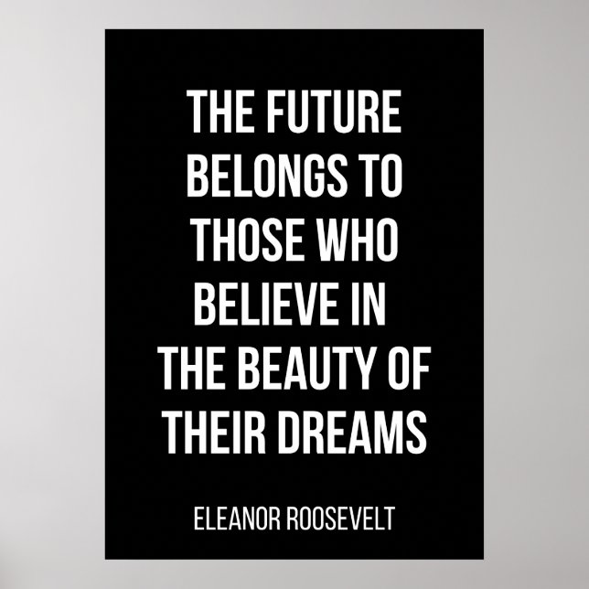 enkel svartvit motiveringsfull poster (Framsidan)