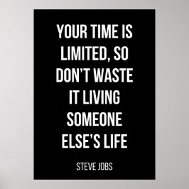 enkel svartvit motiveringsfull poster