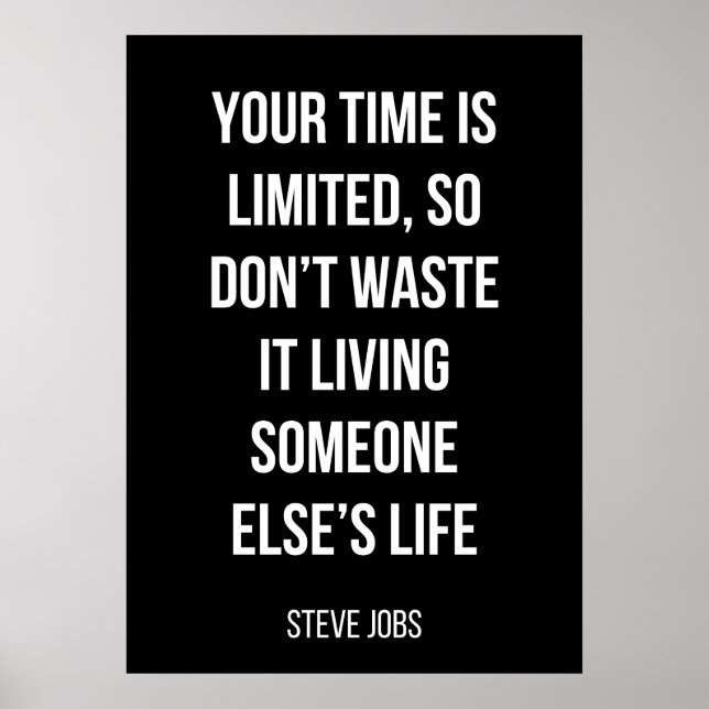 enkel svartvit motiveringsfull poster (Framsidan)