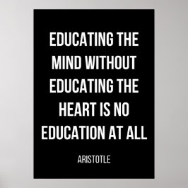 enkel svartvit poster för studenten