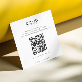 Enkel svartvit QR-kod, Bröllop OSA Tilläggskort