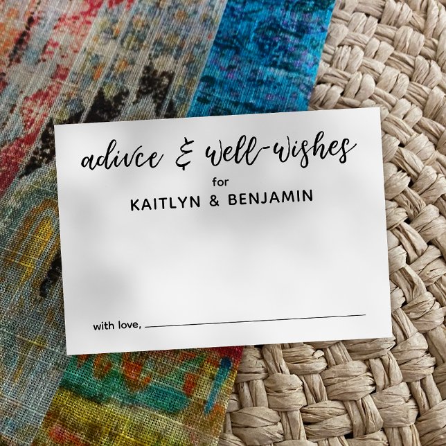 Enkel svartvit rådgivning och Önskemål Rådkort (Skapare uppladdad)