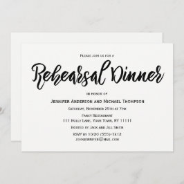 Enkel svartvit repetition middag inbjudningar