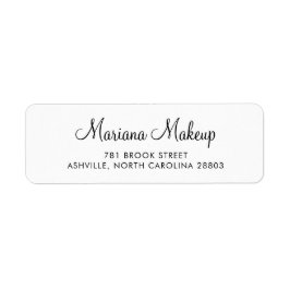 Enkel svartvit Returadress för företag Returadress Etikett