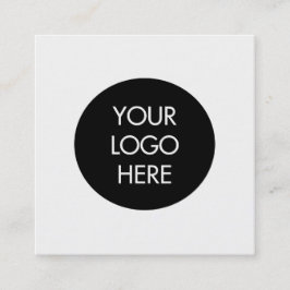 Enkel svartvit social massmediavisitkort fyrkantigt visitkort