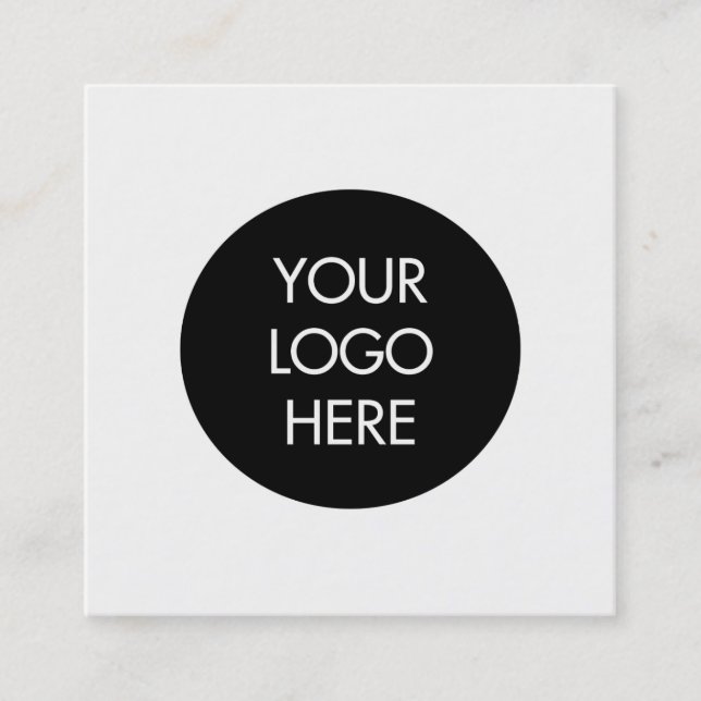 Enkel svartvit social massmediavisitkort fyrkantigt visitkort (Framsida)