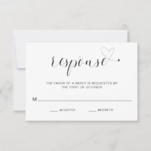 Enkel svartvit typografi Elegant bröllop