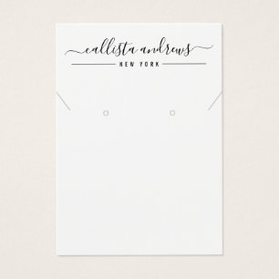 Enkel svartvit Visning för att rita upp Necklace Visitkort