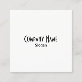 Enkel svartvitt fyrkantigt visitkort