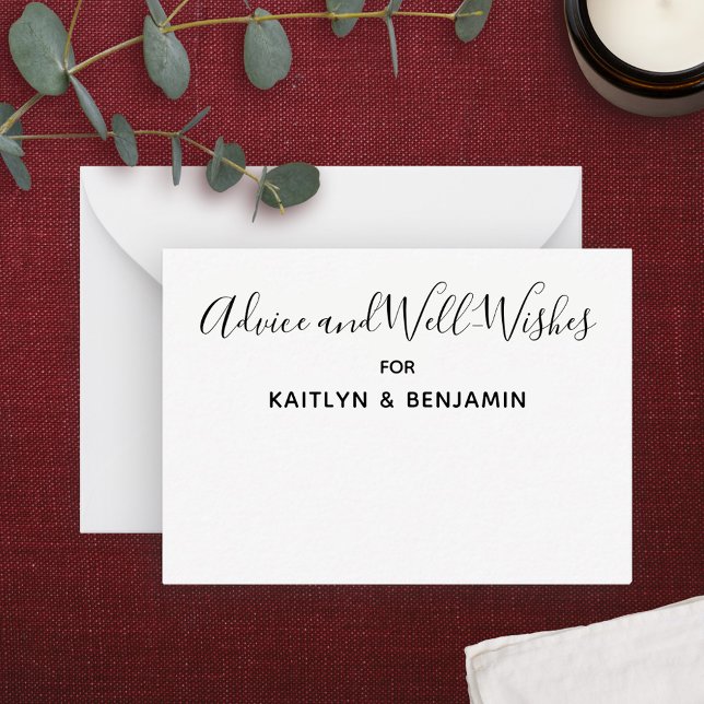 Enkel svartvitt och Önskemål-kort Rådkort (Skapare uppladdad)