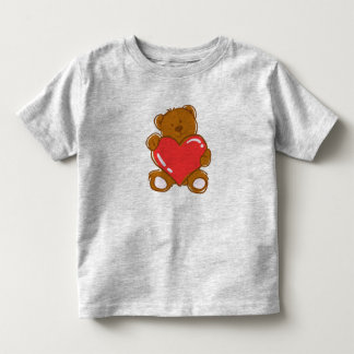 Enkel t-shirt för småbarn med teddybjörnsdesign
