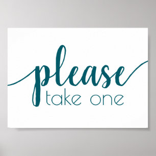 Enkel, ta en Alla händelser i Aqua Teal Poster