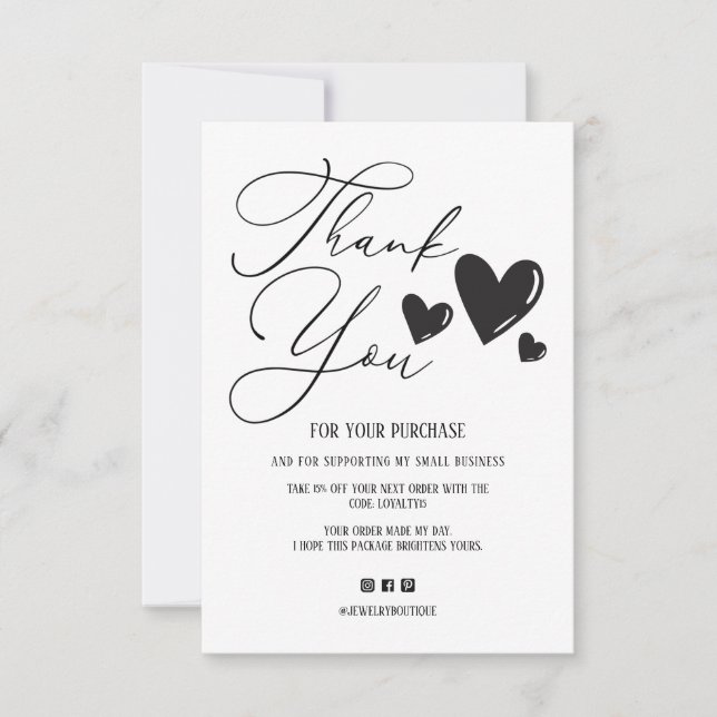 Enkel Tack för att Namnteckning skripthjärtsordnin (Framsida)