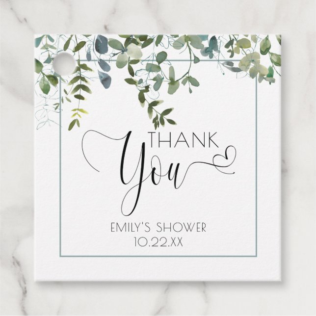 Enkel Tack för barn Gåvor Etiketter (Framsida)