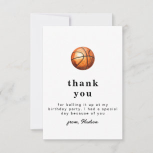 Enkel Tack För Basketkalas Kort
